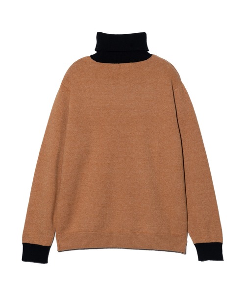 glamb(グラム)の「Spin Logo Turtle Neck Knit / スピンロゴタートルネックニット(ニット/セーター・メンズ・ベージュ/ネイビー/ブラック・M/L)」の6枚目の写真