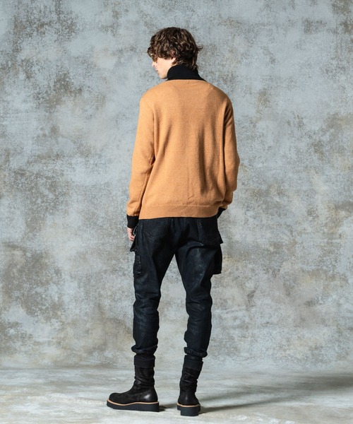 Spin Logo Turtle Neck Knit / スピンロゴタートルネックニット