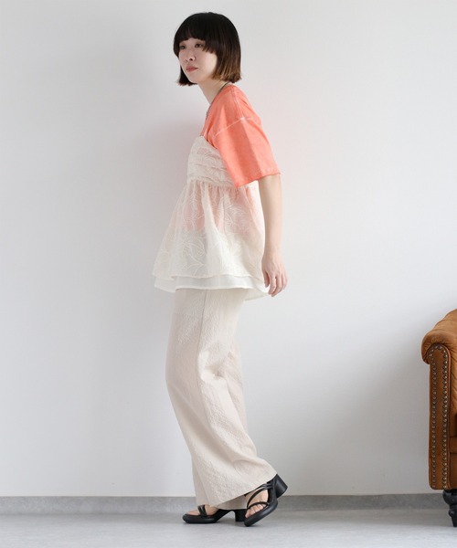 cepo(セポ)の「〈セットアップ対応〉フラワーシアービスチェ(キャミソール・レディース・オフホワイト/ブラック・M)」の21枚目の写真