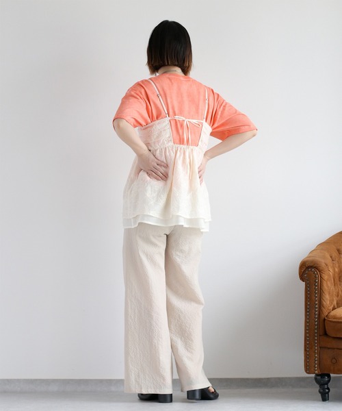 cepo(セポ)の「〈セットアップ対応〉フラワーシアービスチェ(キャミソール・レディース・オフホワイト/ブラック・M)」の22枚目の写真