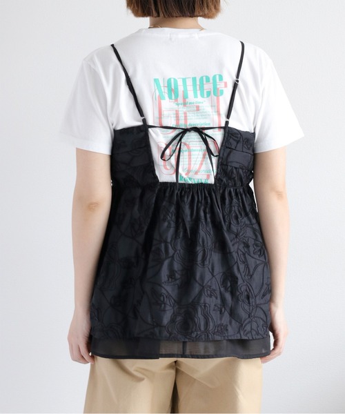 cepo(セポ)の「〈セットアップ対応〉フラワーシアービスチェ(キャミソール・レディース・オフホワイト/ブラック・M)」の15枚目の写真