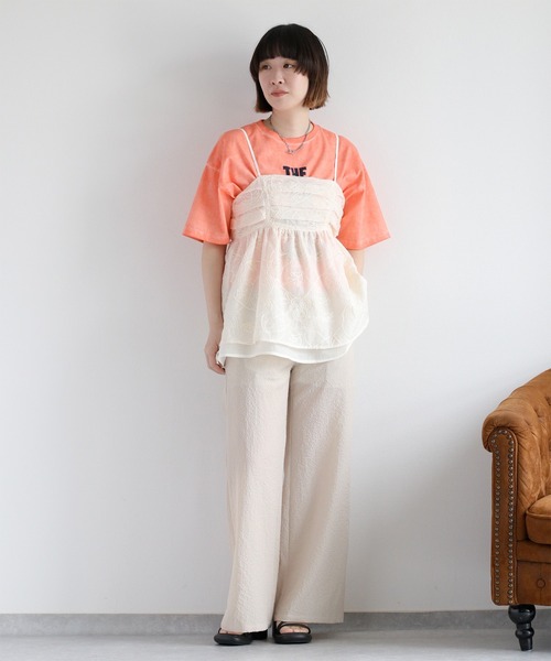 cepo(セポ)の「〈セットアップ対応〉フラワーシアービスチェ(キャミソール・レディース・オフホワイト/ブラック・M)」の20枚目の写真