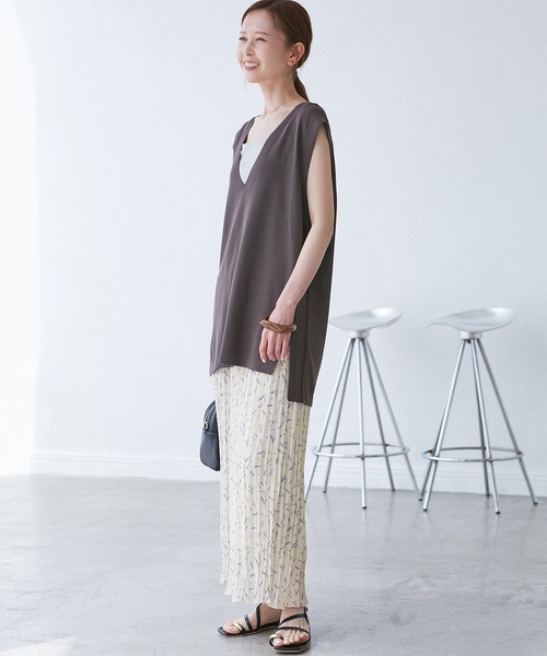 ROPE' PICNIC（ロペピクニック）の「ガーデンフラワープリーツパンツ/リンクコーデ（その他パンツ・レディース・ブルー系その他/ホワイト系その他・36/38）」の13枚目の写真