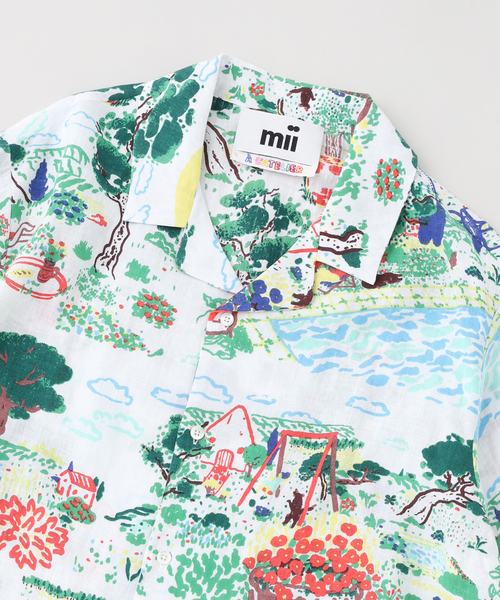 mii(ミー)の「mii (ミイ)TOILET DE JOUY ハンドスクリーン プリントシャツ(シャツ/ブラウス・メンズ・ホワイト・LARGE)」の3枚目の写真