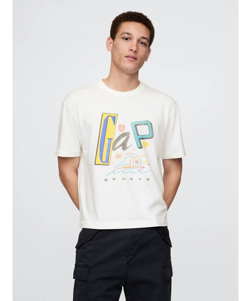 セール】クロップド GAPロゴTシャツ(ユニセックス)（Tシャツ