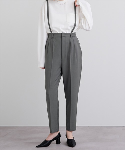 UR'S（ユアーズ）の「2wayサロペットテーパードパンツ（その他パンツ・レディース・チャコール/ブラック・S/M/L）」の8枚目の写真