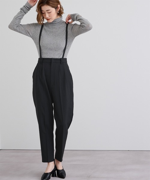 UR'S（ユアーズ）の「2wayサロペットテーパードパンツ（その他パンツ・レディース・チャコール/ブラック・S/M/L）」の5枚目の写真