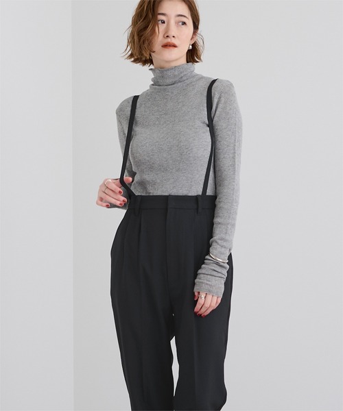 UR'S（ユアーズ）の「2wayサロペットテーパードパンツ（その他パンツ・レディース・チャコール/ブラック・S/M/L）」の6枚目の写真
