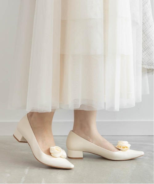 RANDA（ランダ）の「2WAY ローズモチーフフラットパンプス（パンプス・レディース・ブラック/アイボリー/ワイン・22/22.5/23/23.5/24/25/24.5/25.5）」の15枚目の写真