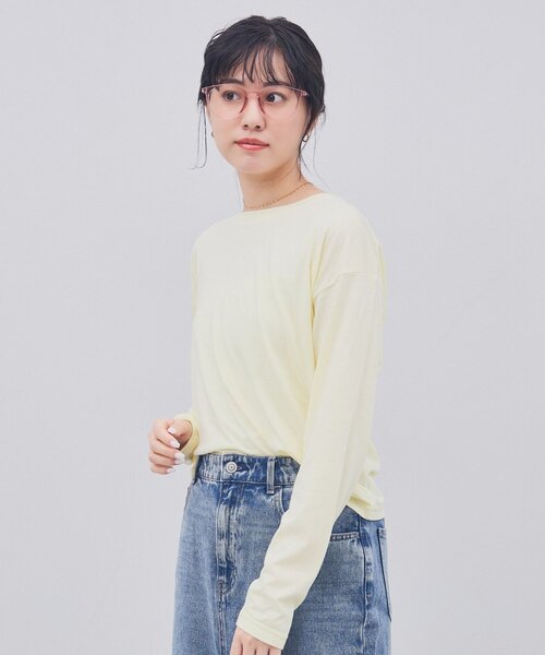 Zoff（ゾフ）の「ボストン型 メガネ｜クリアカラー｜伊達メガネ 度付きメガネ｜ユニセックス｜読書 ビジネス｜Zoff｜CLASSIC（メガネ・レディース・クリア/ブルー/ライトオレンジ系1/ピンク・FREE）」の2枚目の写真