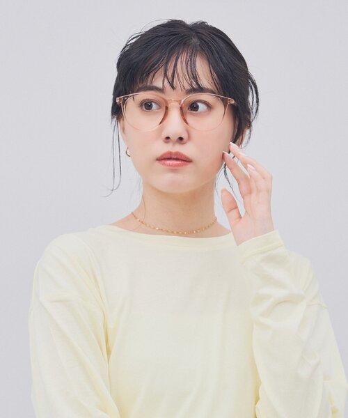 Zoff（ゾフ）の「ボストン型 メガネ｜クリアカラー｜伊達メガネ 度付きメガネ｜ユニセックス｜読書 ビジネス｜Zoff｜CLASSIC（メガネ・レディース・クリア/ブルー/ライトオレンジ系1/ピンク・FREE）」の21枚目の写真