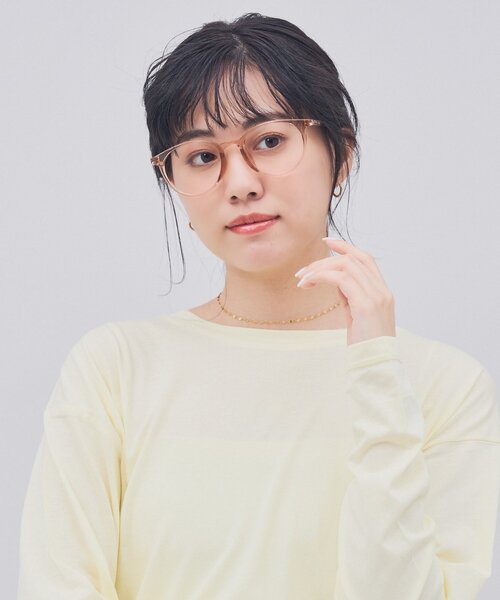 Zoff（ゾフ）の「ボストン型 メガネ｜クリアカラー｜伊達メガネ 度付きメガネ｜ユニセックス｜読書 ビジネス｜Zoff｜CLASSIC（メガネ・レディース・クリア/ブルー/ライトオレンジ系1/ピンク・FREE）」の22枚目の写真