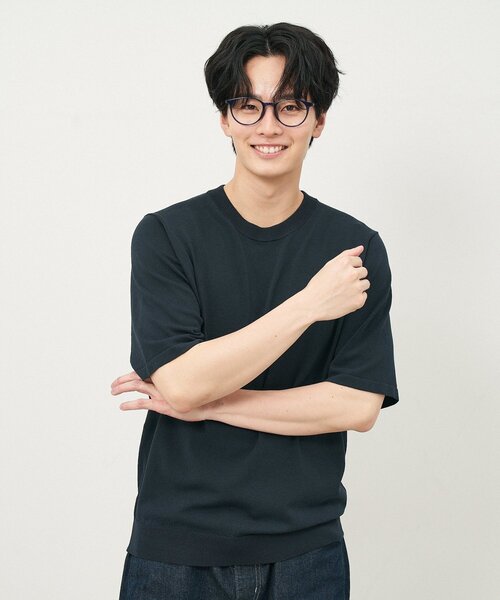 Zoff（ゾフ）の「ボストン型 メガネ｜クリアカラー｜伊達メガネ 度付きメガネ｜ユニセックス｜読書 ビジネス｜Zoff｜CLASSIC（メガネ・レディース・クリア/ブルー/ライトオレンジ系1/ピンク・FREE）」の10枚目の写真