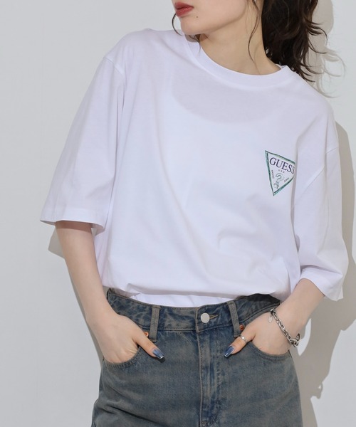 Guess(ゲス)の「GUESS UNI S/SLV TEE SHIRT6 Tシャツ 長袖(Tシャツ/カットソー・メンズ・ブラック/ホワイト・S/M/L/XL)」の1枚目の写真
