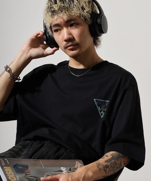 Guess(ゲス)の「GUESS UNI S/SLV TEE SHIRT6 Tシャツ 長袖(Tシャツ/カットソー・メンズ・ブラック/ホワイト・S/M/L/XL)」の3枚目の写真