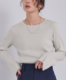 ur's（ユアーズ）の「フレアスリーブリブニット（ニット/セーター）」