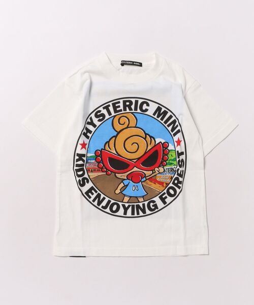HYSTERIC MINI(ヒステリックミニ)の「LET'S EXPLORE WITH MINI 半袖Tシャツ(Tシャツ/カットソー・キッズ・ブラック/ホワイト・100/120/110)」の2枚目の写真