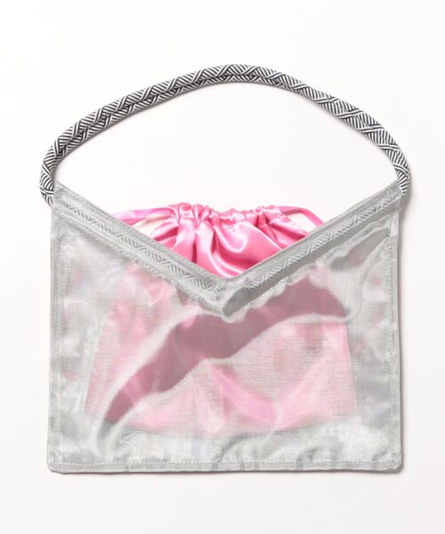 カヤ（カヤ）の「【カヤ】日の丸スーベニアミニバッグ 巾着ポーチ付き（ハンドバッグ・レディース・ブラック×イエロー/パープル系その他/ホワイト×ピンク・FREE）」の10枚目の写真