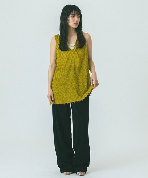 タンクトップ ノースリーブ (OKIRAKU x ROSE BUD)PRINT TANK TOP レディース セール】(OKIRAKU x ROSE BUD)PRINT TANK TOP（タンクトップ