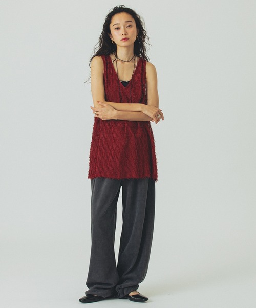 セール】JACQUARD TANK（タンクトップ）｜ROSE BUD（ローズ