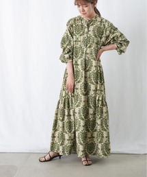 LADY LUCK LUCA ワンピース LC/LLL 袖ドットチュールワンピース