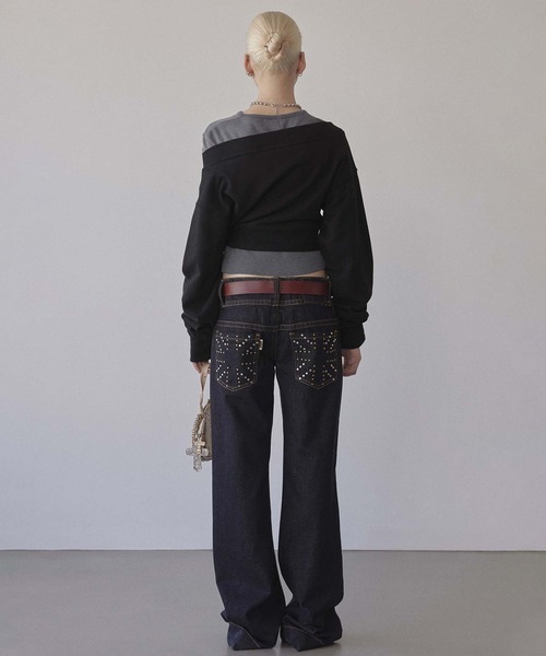 Off-Shoulder Cropped Sweatshirt（Tシャツ/カットソー