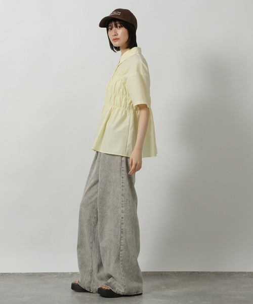 LAKOLE(ラコレ)の「シャーリングシャツ6分袖 / 570637(シャツ/ブラウス・レディース・ライトグリーン/イエロー/オフホワイト/ライトブルー・FREE)」の21枚目の写真