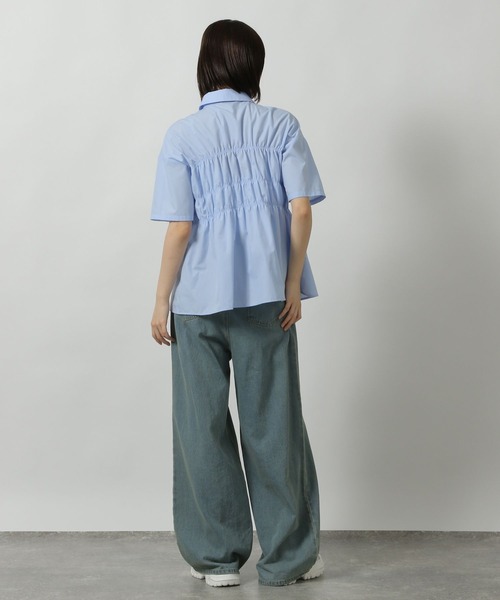 LAKOLE(ラコレ)の「シャーリングシャツ6分袖 / 570637(シャツ/ブラウス・レディース・ライトグリーン/イエロー/オフホワイト/ライトブルー・FREE)」の17枚目の写真