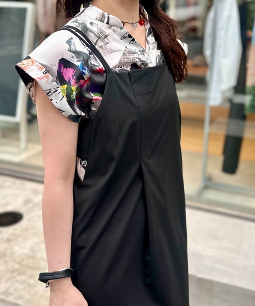LOVELESS（ラブレス）の「【KANAKO SASAKI】コラボレーション ノースリーブシャツ（シャツ/ブラウス・レディース・ブラック/ロイヤルブルー・36）」の4枚目の写真