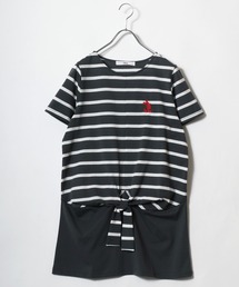 AD2018 archive ドッキングTシャツ ワンピース 黒 AD2018 archive ドッキングTシャツ ワンピース 黒 ワンピース