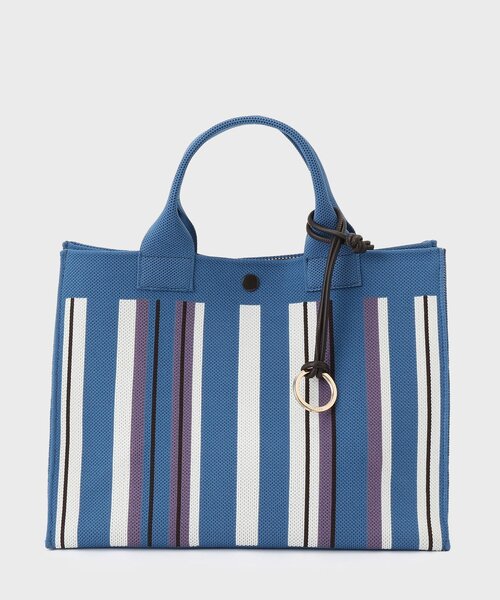 UNTITLED(アンタイトル)の「【手洗い可】マルチストライプニットバッグ(ハンドバッグ・レディース・ブルー系4/ライトグレー系4/グリーン系その他5・99)」の3枚目の写真