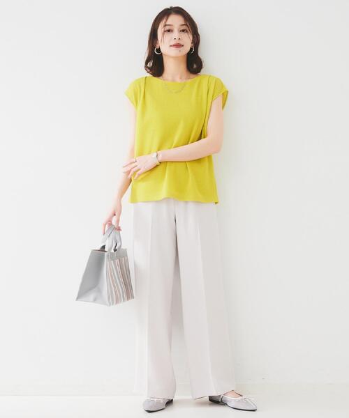 UNTITLED(アンタイトル)の「【手洗い可】マルチストライプニットバッグ(ハンドバッグ・レディース・ブルー系4/ライトグレー系4/グリーン系その他5・99)」の14枚目の写真