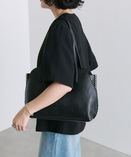 セール】スタッズ仕切りトートバッグ《SNSで問い合わせ多数！/本革/A4