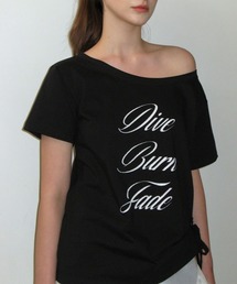 CRANK | CRANK／レースオフショルダーT(Tシャツ/カットソー)