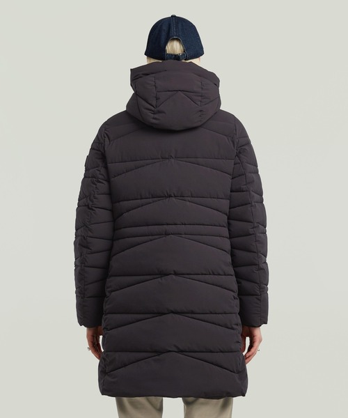 G-STAR（ジースター）の「Whistler Mid Puffer/撥水中綿ミドルレングスフーデッドコート（ダウンジャケット/コート・レディース・グレー系その他/ダークブラック・SMALL/X-SMALL/MEDIUM）」の3枚目の写真