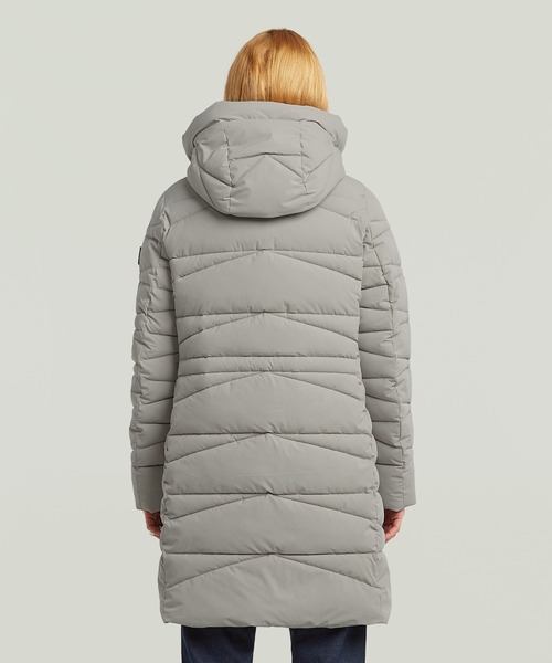 G-STAR（ジースター）の「Whistler Mid Puffer/撥水中綿ミドルレングスフーデッドコート（ダウンジャケット/コート・レディース・グレー系その他/ダークブラック・SMALL/X-SMALL/MEDIUM）」の9枚目の写真