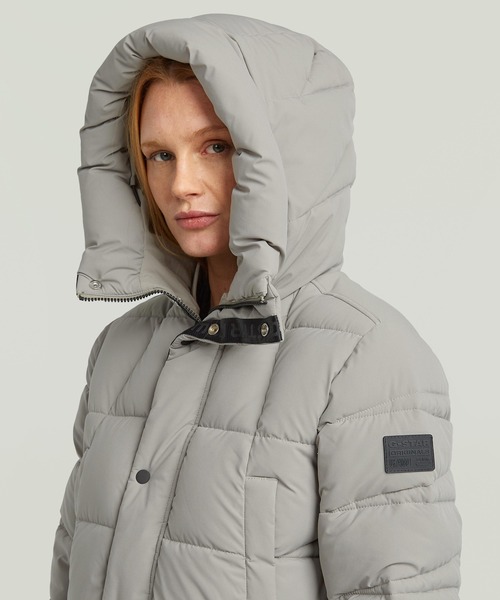 G-STAR（ジースター）の「Whistler Mid Puffer/撥水中綿ミドルレングスフーデッドコート（ダウンジャケット/コート・レディース・グレー系その他/ダークブラック・SMALL/X-SMALL/MEDIUM）」の12枚目の写真
