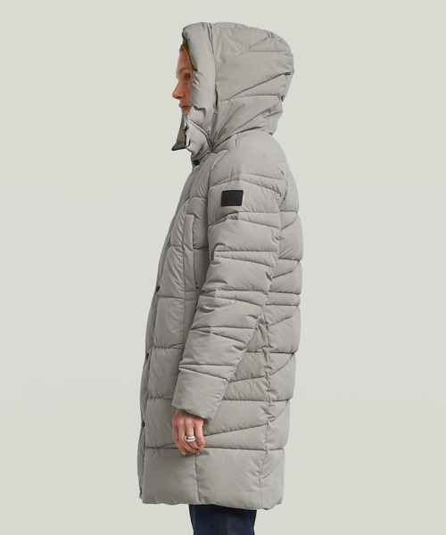 G-STAR（ジースター）の「Whistler Mid Puffer/撥水中綿ミドルレングスフーデッドコート（ダウンジャケット/コート・レディース・グレー系その他/ダークブラック・SMALL/X-SMALL/MEDIUM）」の11枚目の写真