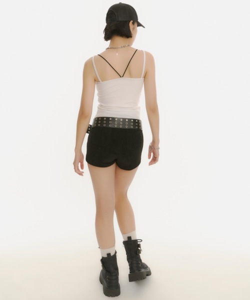 DTYYPE(ドタイプ)の「【カップ付き】ダブルストラップ レイヤードキャミソール(キャミソール・レディース・ホワイト/その他/ブラック・FREE)」の18枚目の写真