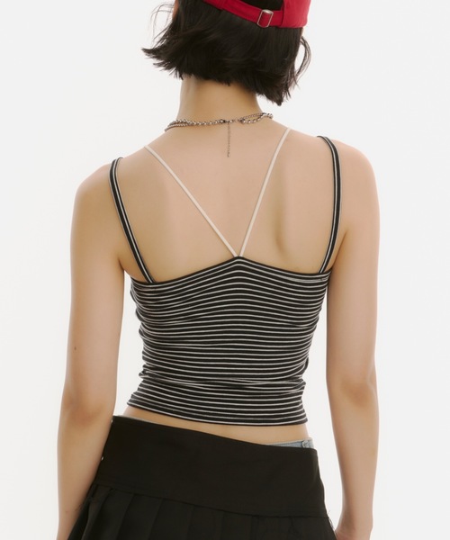 DTYYPE(ドタイプ)の「【カップ付き】ダブルストラップ レイヤードキャミソール(キャミソール・レディース・ホワイト/その他/ブラック・FREE)」の14枚目の写真