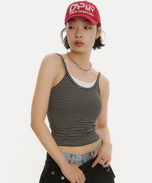 DTYYPE(ドタイプ)の「【カップ付き】ダブルストラップ レイヤードキャミソール(キャミソール・レディース・ホワイト/その他/ブラック・FREE)」の15枚目の写真