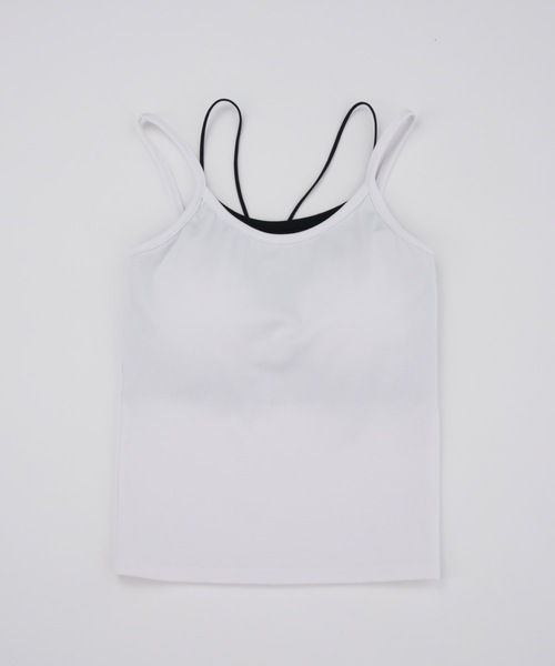 DTYYPE(ドタイプ)の「【カップ付き】ダブルストラップ レイヤードキャミソール(キャミソール・レディース・ホワイト/その他/ブラック・FREE)」の17枚目の写真