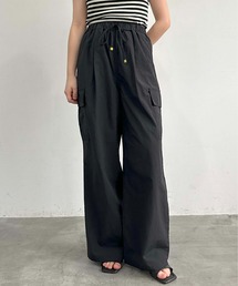 ナゴスタンス　パラシュートパンツ　ブラック パラシュート」に該当するカーゴパンツ（ブラック/黒色系