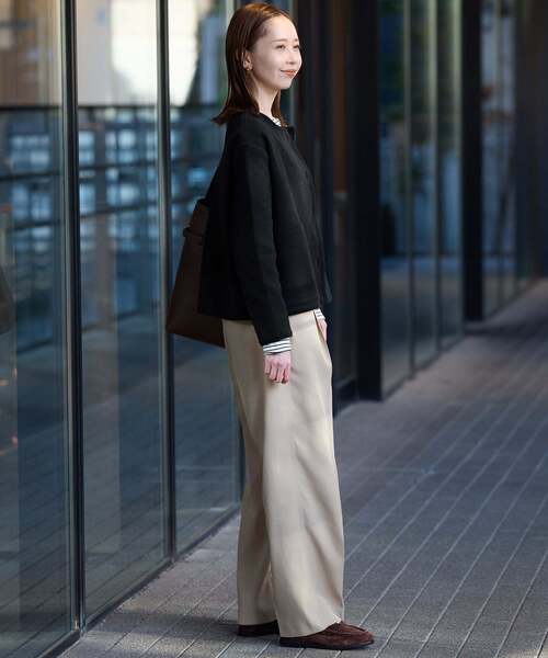 SLOBE IENA（スローブイエナ）の「《一部WEB・店舗限定カラーあり》ダブルフェイスニットジャケット（その他アウター・レディース・ブラック/レッド/サックスブルー・FREE）」の10枚目の写真