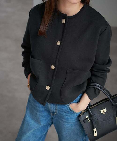 一部WEB・店舗限定カラーあり》ダブルフェイスニットジャケット