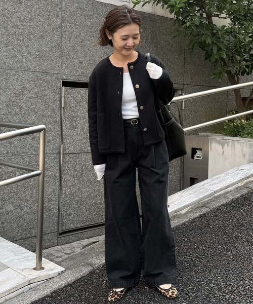 slobe iena ダブルフェイスニットジャケット セール】《一部WEB・店舗限定カラーあり》ダブルフェイスニット