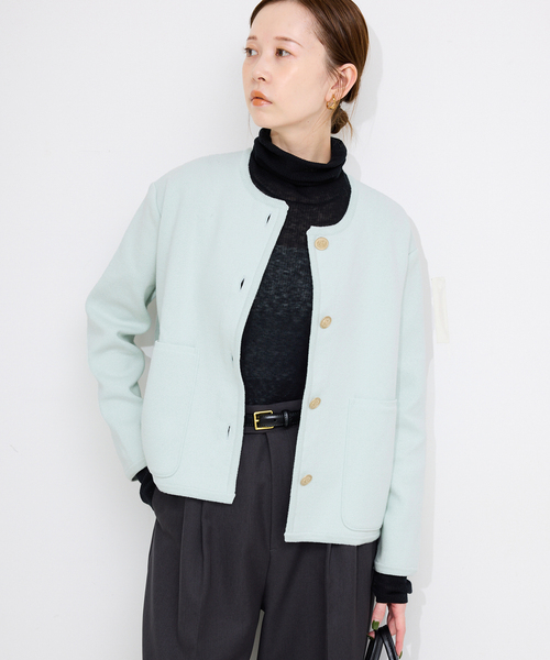 スローブイエナ ダブルフェイスニットブルゾン　新品 SLOBE IENA｜《一部WEB・店舗限定カラーあり》ダブルフェイス