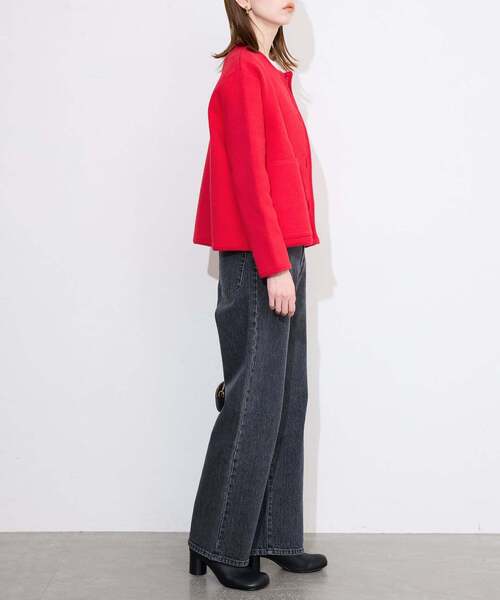 SLOBE IENA（スローブイエナ）の「《一部WEB・店舗限定カラーあり》ダブルフェイスニットジャケット（その他アウター・レディース・ブラック/レッド/サックスブルー・FREE）」の20枚目の写真