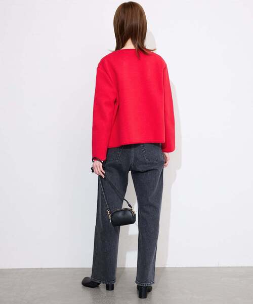 SLOBE IENA（スローブイエナ）の「《一部WEB・店舗限定カラーあり》ダブルフェイスニットジャケット（その他アウター・レディース・ブラック/レッド/サックスブルー・FREE）」の21枚目の写真