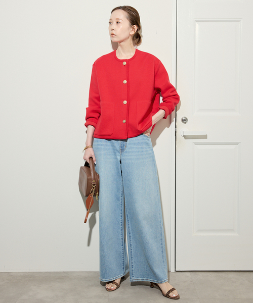 一部WEB・店舗限定カラーあり》ダブルフェイスニットジャケット